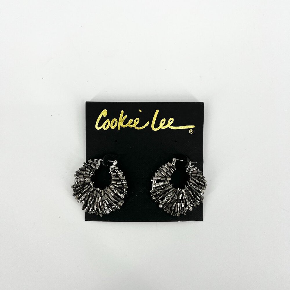 cookie lee Gen crystal and glass beads earring